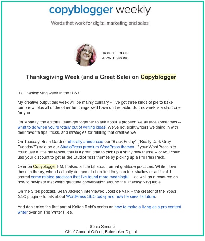 Copyblogger-weekly-nieuwsbrief